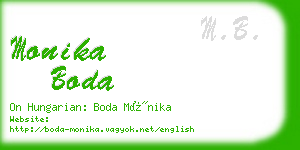 monika boda business card